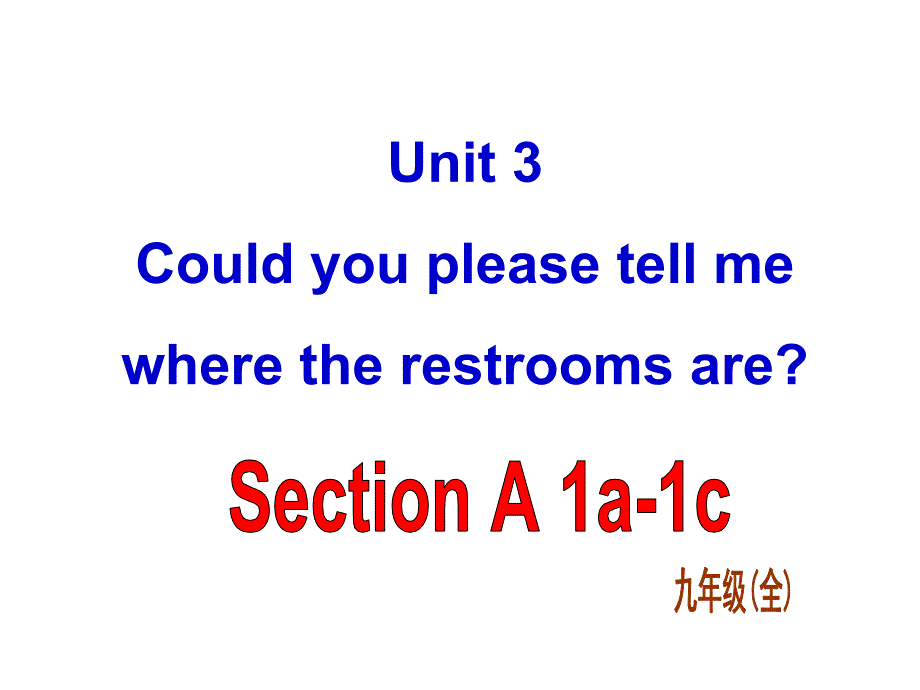 人教版九年级英语ppt课件：unit3unit3sectiona-1a_第1页