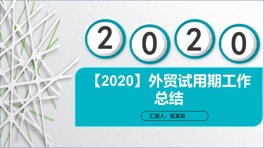 【2020】外贸试用期工作总结课件_第1页