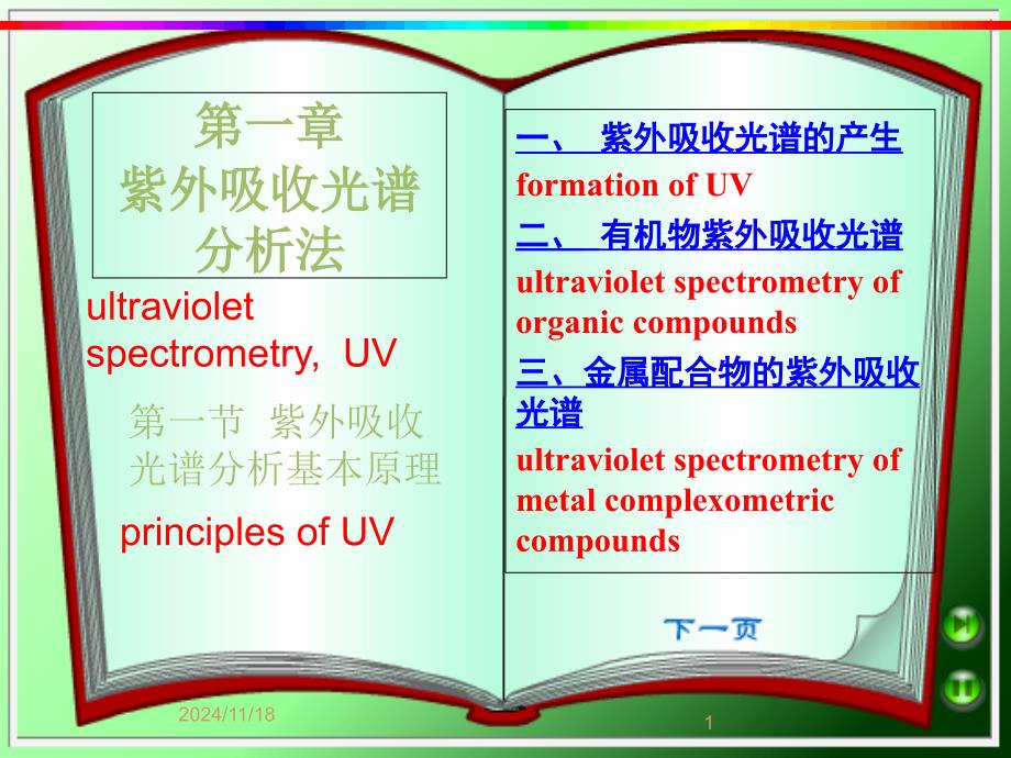 紫外吸收光谱基本原理课件_第1页