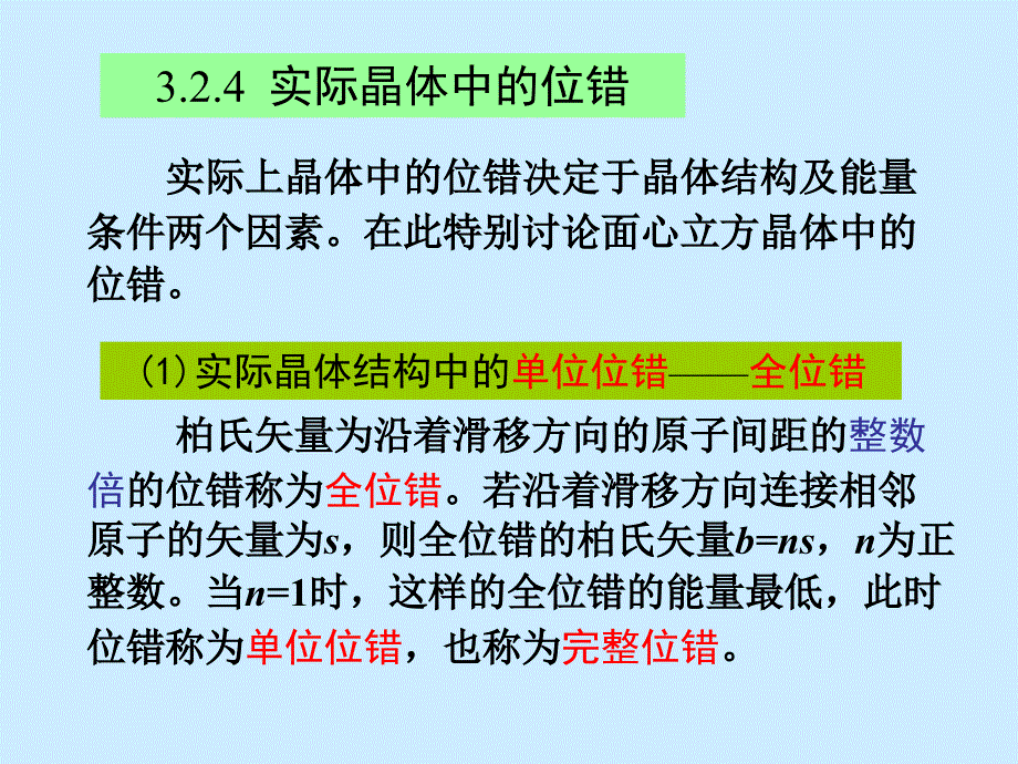 实际晶体中的位错-课件_第1页