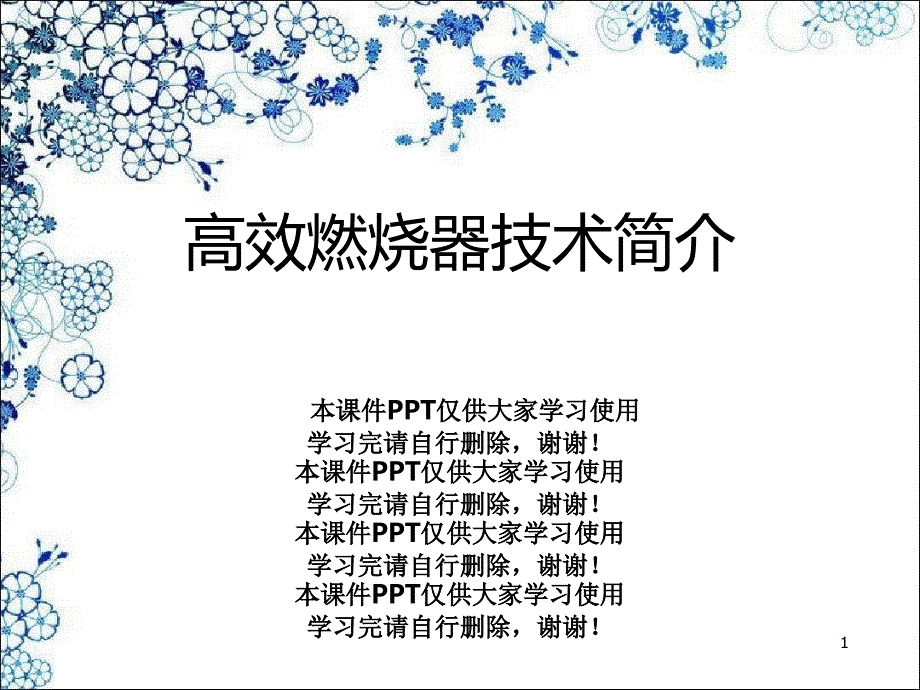 高效燃烧器技术简介课件_第1页