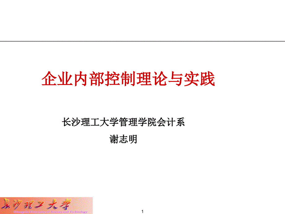 企业内部控制理论与实践课件_第1页