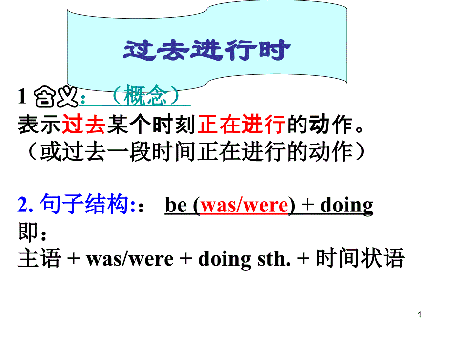 人教版英语八下过去进行时课件_第1页