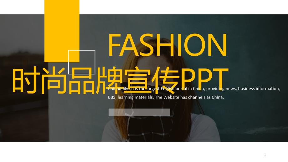 欧美时尚品牌宣传演示工作总结汇报计划经典高端PPT模板课件_第1页