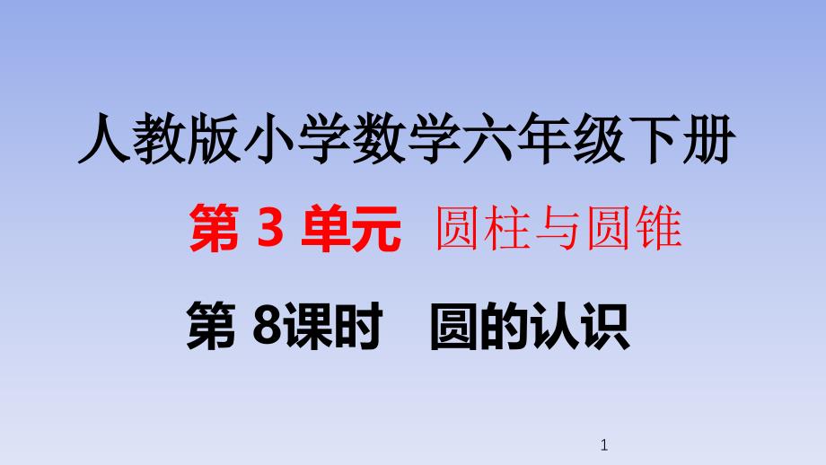 人教版小学数学六年级下册-第3单元--圆柱与圆锥-3.2.1-圆锥的认识-ppt课件_第1页