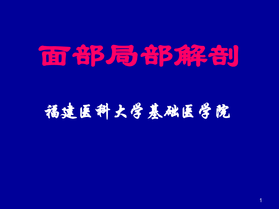 局部解剖学面部局部解剖课件_第1页