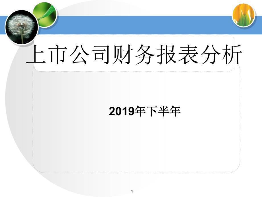 上市公司财务报表分析课程课件_第1页