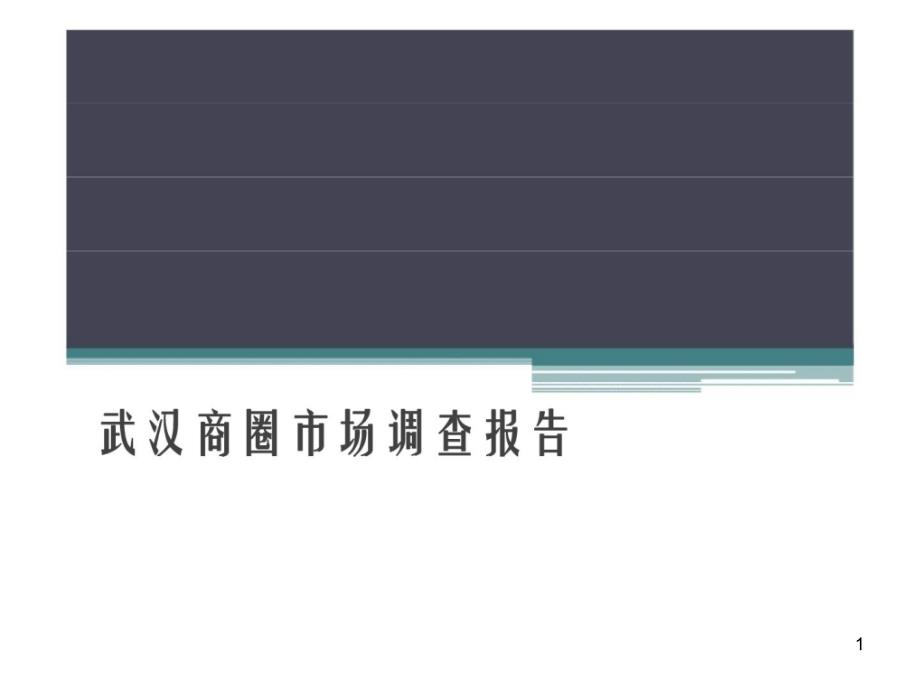 武汉商圈市场调查报告课件_第1页