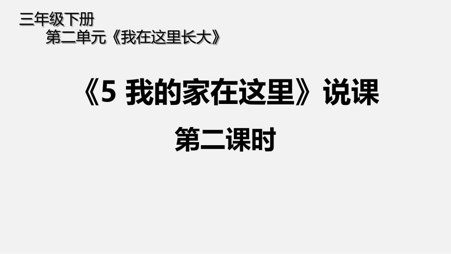 人教版小学道德与法治ppt课件《我的家在这里》第二课时说课_第1页