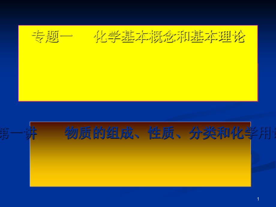 化学基本概念和基本理论课件-人教课标版_第1页