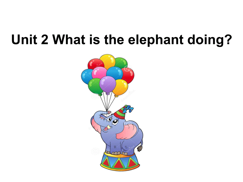 外研版四年级英语上册公开课课件-Module3--Unit-2-What-is-the-elephant-doing_第1页