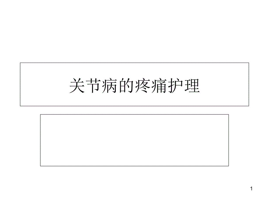 关节病的中西医结合疼痛护理课件_第1页