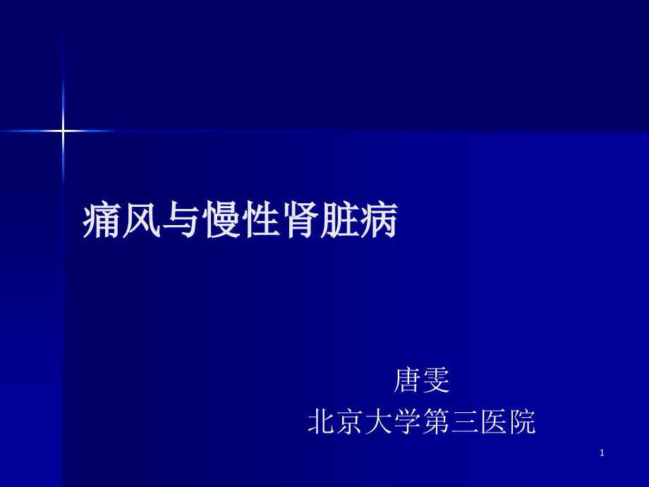 痛风与慢性肾脏病课件_第1页