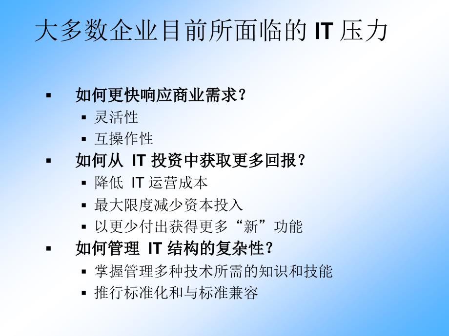 由架构驱动的IT基础结构具有的商业价值课件_第1页