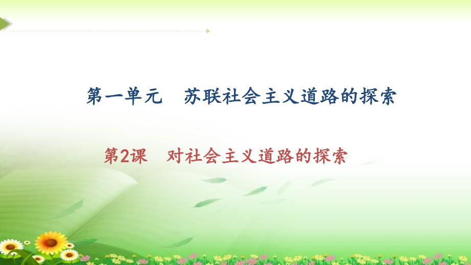 《对社会主义道路的探索》练习题课件_第1页