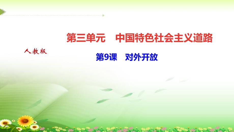 《对外开放》练习题ppt课件_第1页