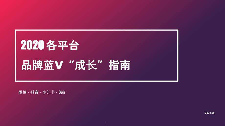 2020年各平臺品牌藍(lán)V“成長”指南ppt課件_第1頁