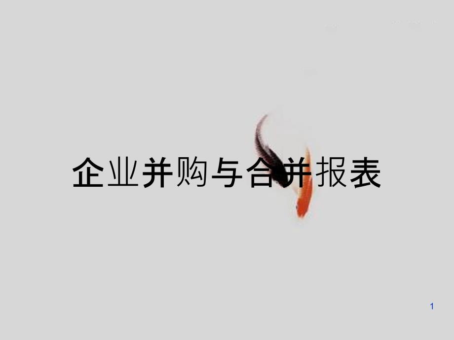 企业并购与合并报表ppt课件_第1页