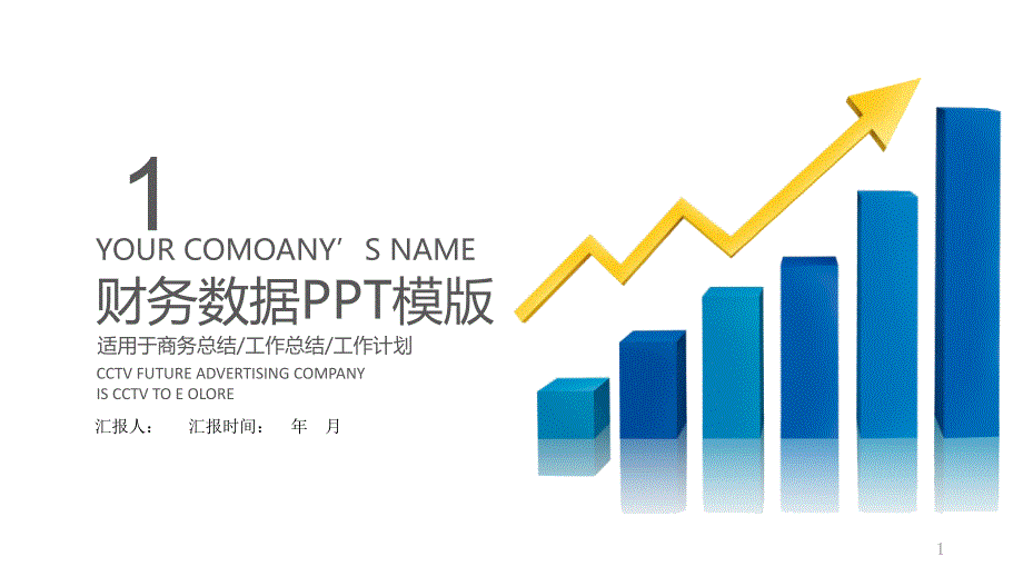 年度财务数据汇报工作总结动态模版课件_第1页