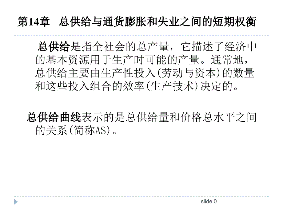 宏观经济学第14章-总供给与菲利普斯曲线概要ppt课件_第1页