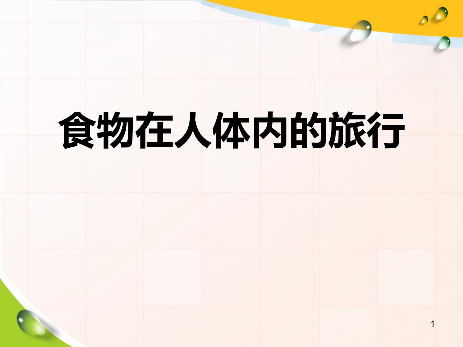 《食物在人体内的旅行》人体的奥秘-图文ppt课件_第1页