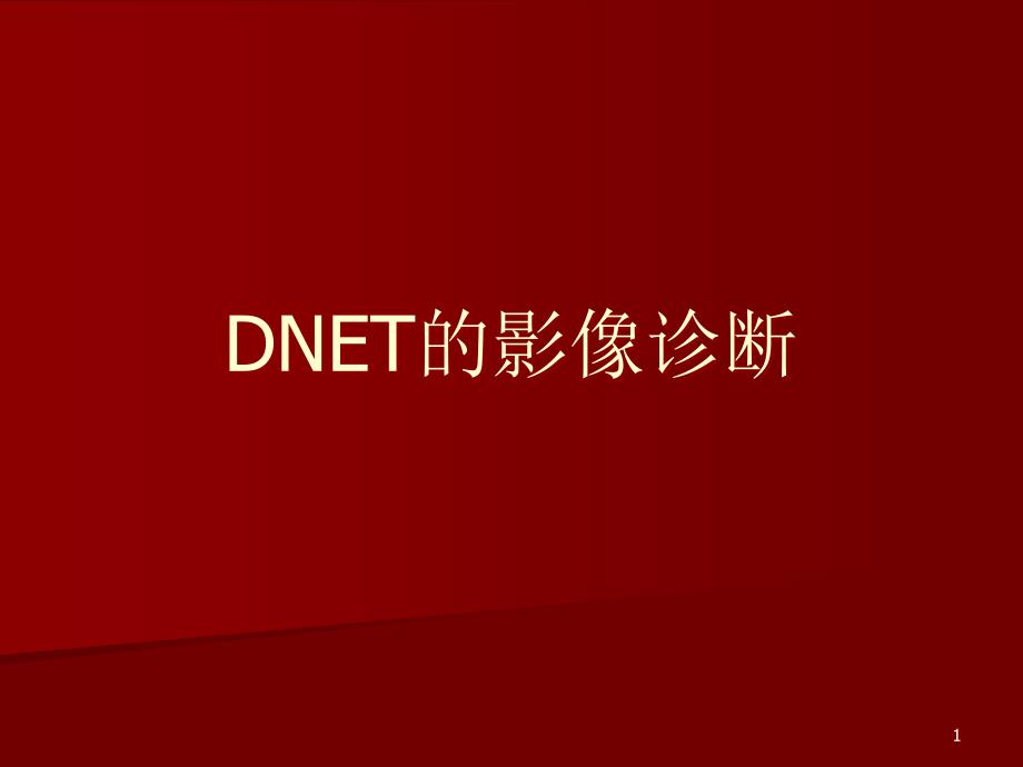 DNET的影像诊断诊断解析ppt课件_第1页