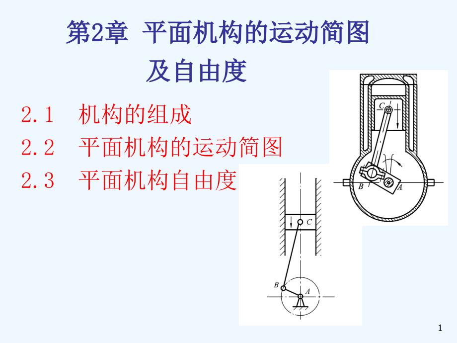 平面机构的运动简图及自由度ppt课件_第1页