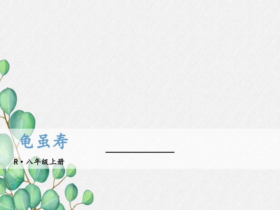 《龟虽寿》原创-2021年公开课获奖ppt课件_第1页