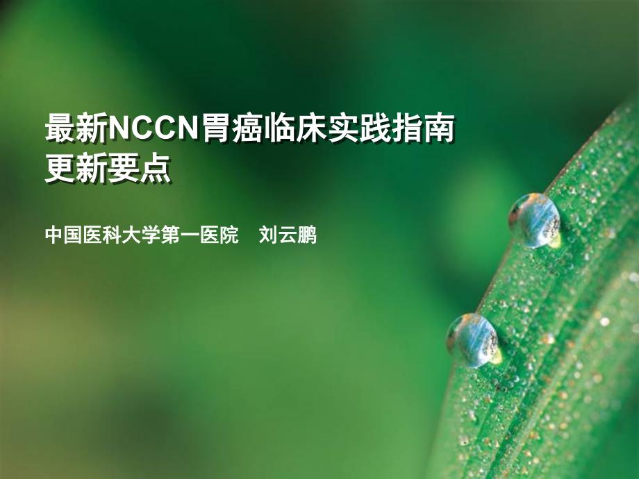 NCCN胃癌临床实践指导更新要点ppt课件_第1页