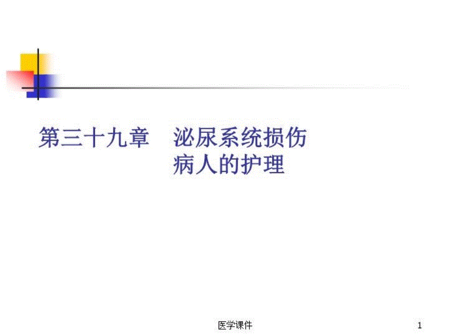 外科护理学-泌尿系统损伤病人的护理ppt课件_第1页