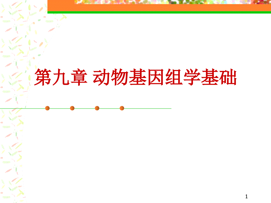 动物遗传学-第九章-动物基因组学基础ppt课件_第1页