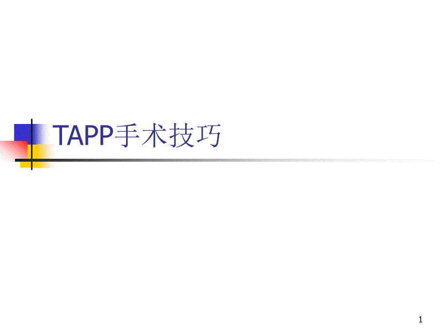 TAPP手术技巧ppt课件_第1页