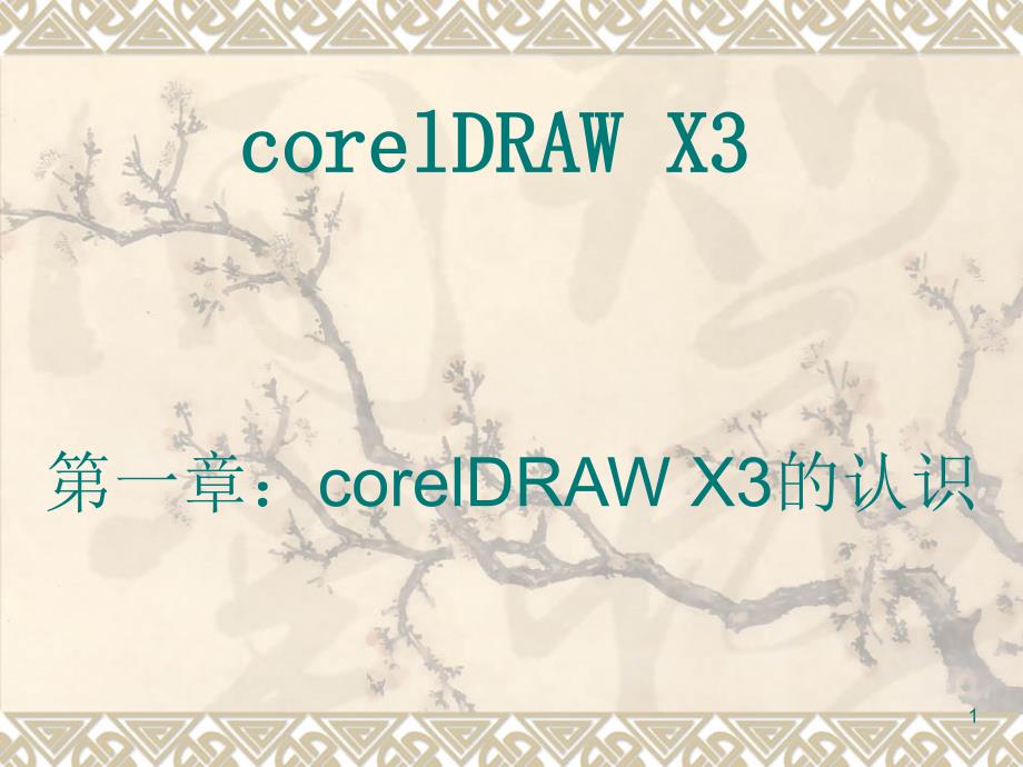 corelDRAWX3完整课程-ppt课件_第1页