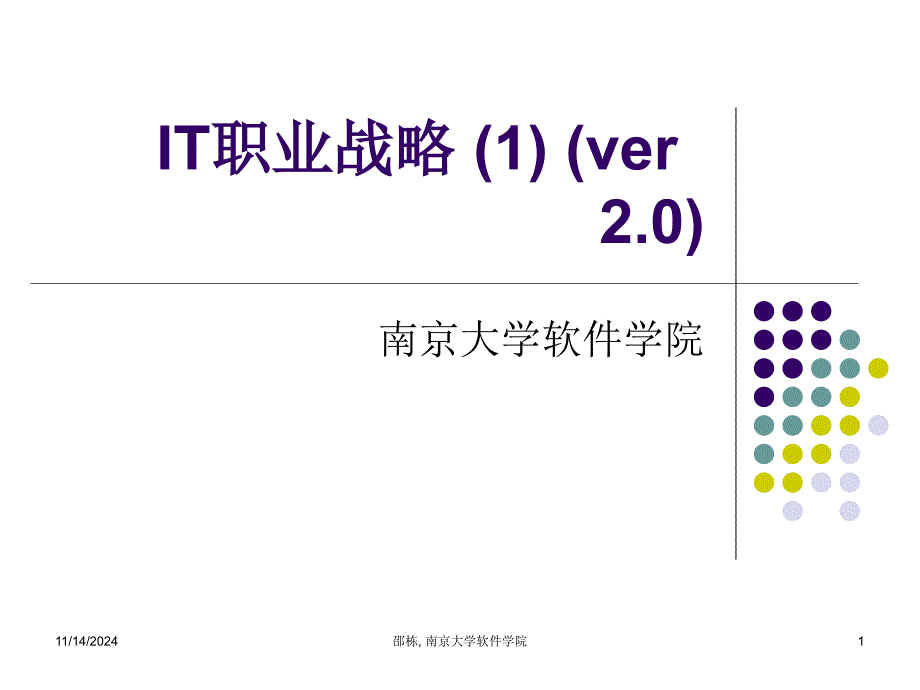 IT职业战略-(1)-(ver-2.0)讲解ppt课件_第1页