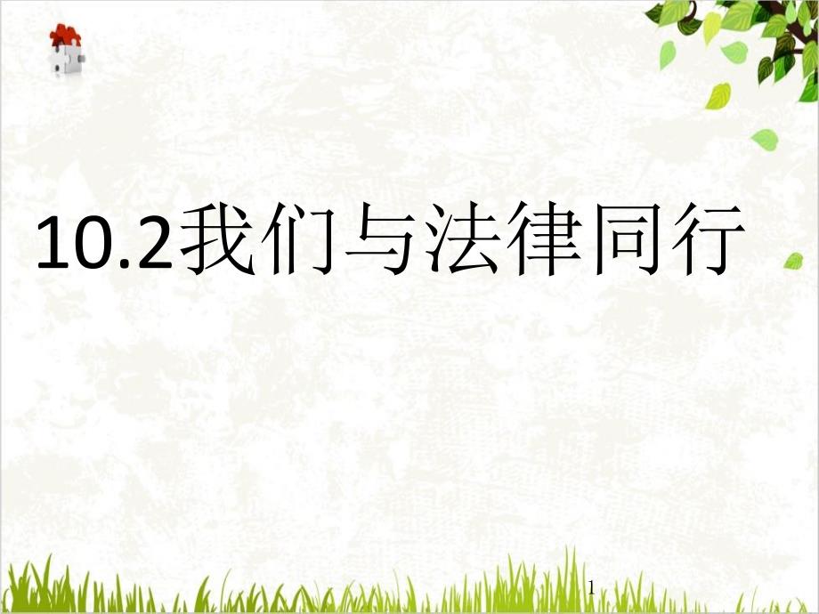 道德与法治《我们与法律同行》ppt课件部编版_第1页