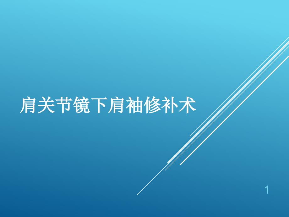 肩关节镜下肩袖修补ppt课件_第1页