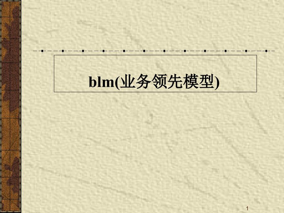 blm(业务领先模型)ppt课件_第1页