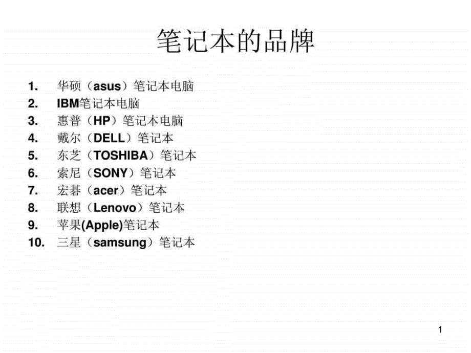 笔记本电脑基础知识ppt课件_第1页