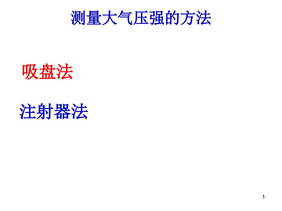 测量大气压的几种ppt课件_第1页