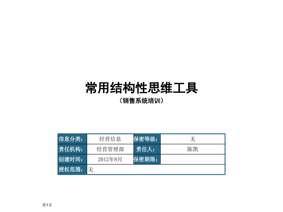 常用结构性思维工具ppt课件_第1页