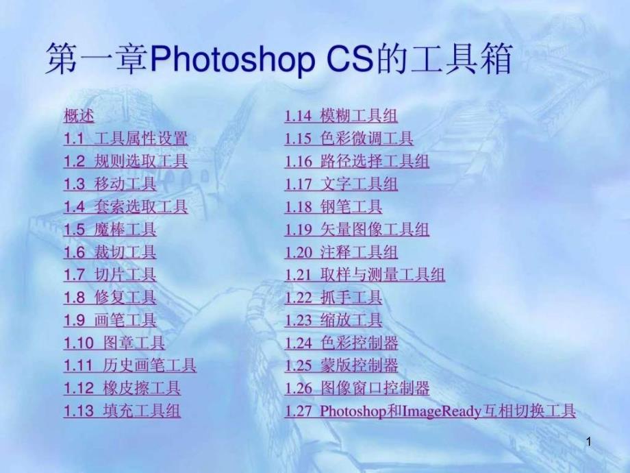 Photoshop_CS5入门教程~第一章_广告传媒_人文社科_专业ppt课件_第1页