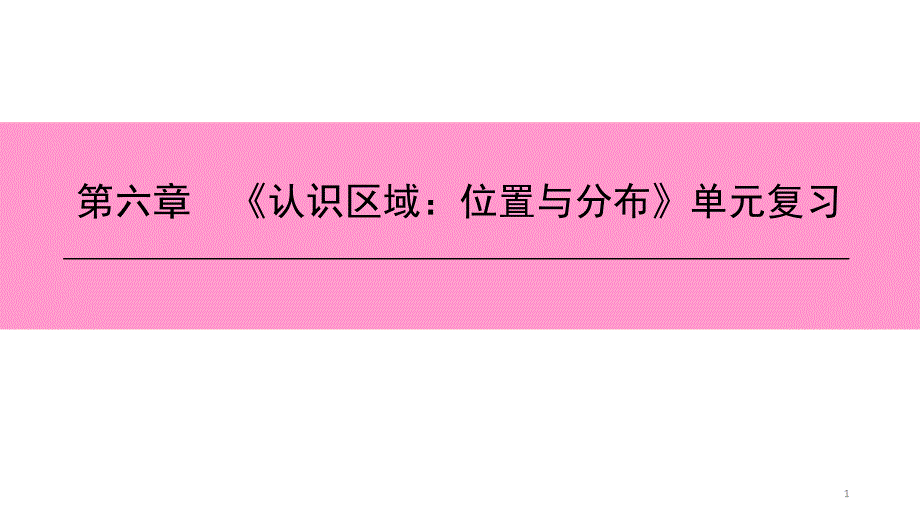 第六章-《认识区域：位置与分布》单元复习ppt课件_第1页