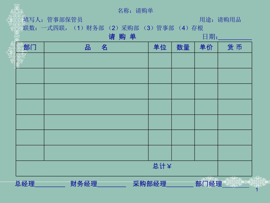 餐饮运用表格ppt课件_第1页