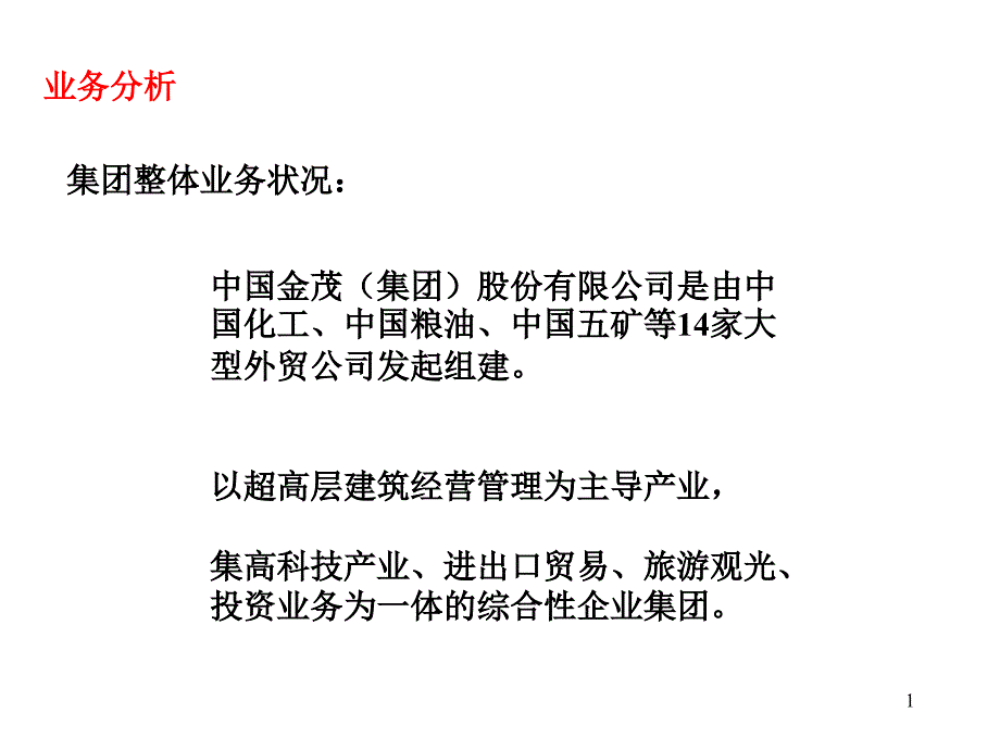 集团业务分析与财务分析ppt课件_第1页