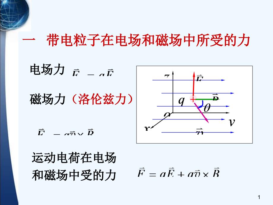 带电粒子在电场和磁场中的运动教案ppt课件_第1页