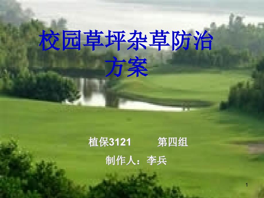 校园草坪杂草的防治课件_第1页