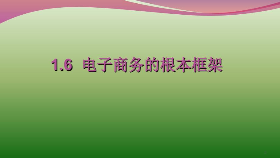 16电子商务的基本框架_第1页