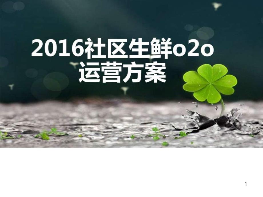 社区生鲜电商oo平台商业模式及营销策略ppt课件_第1页