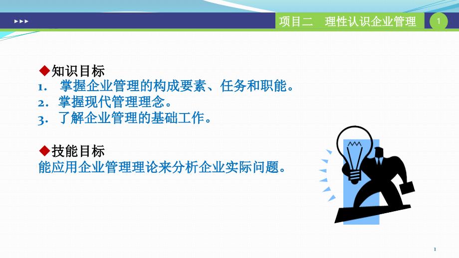 现代企业管理项目二--理性认识企业管理ppt课件_第1页