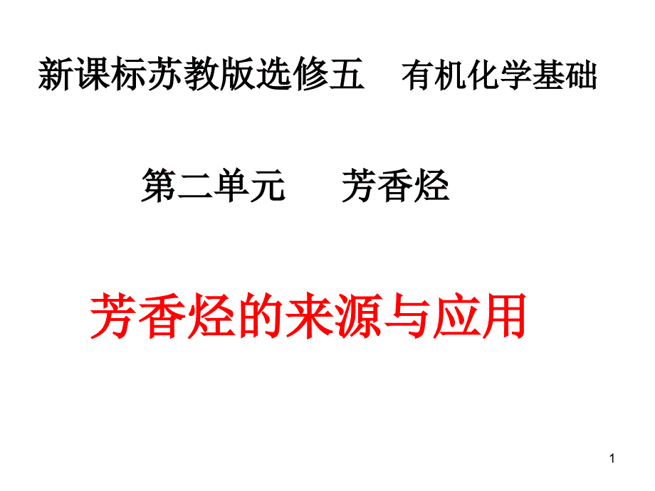 芳香烃来源与应用ppt课件_第1页